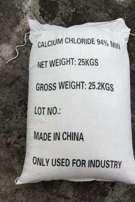 94% de chlorure de calcium solide poudre anhydre de qualité alimentaire en tant qu'agent sec poussière minérale