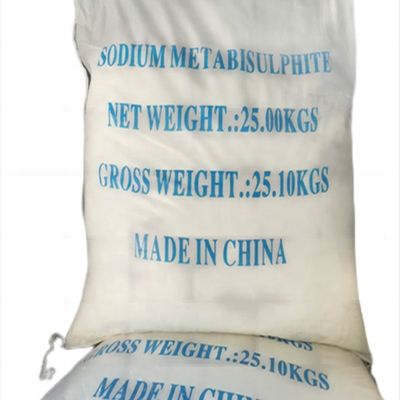 Poudre chimique de métabisulfite de sodium cristallin blanc Na2s2o5 Point d'ébullition Décompose